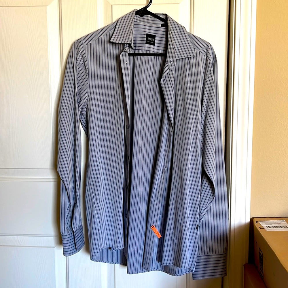 Hugo Boss strip shirt Size M